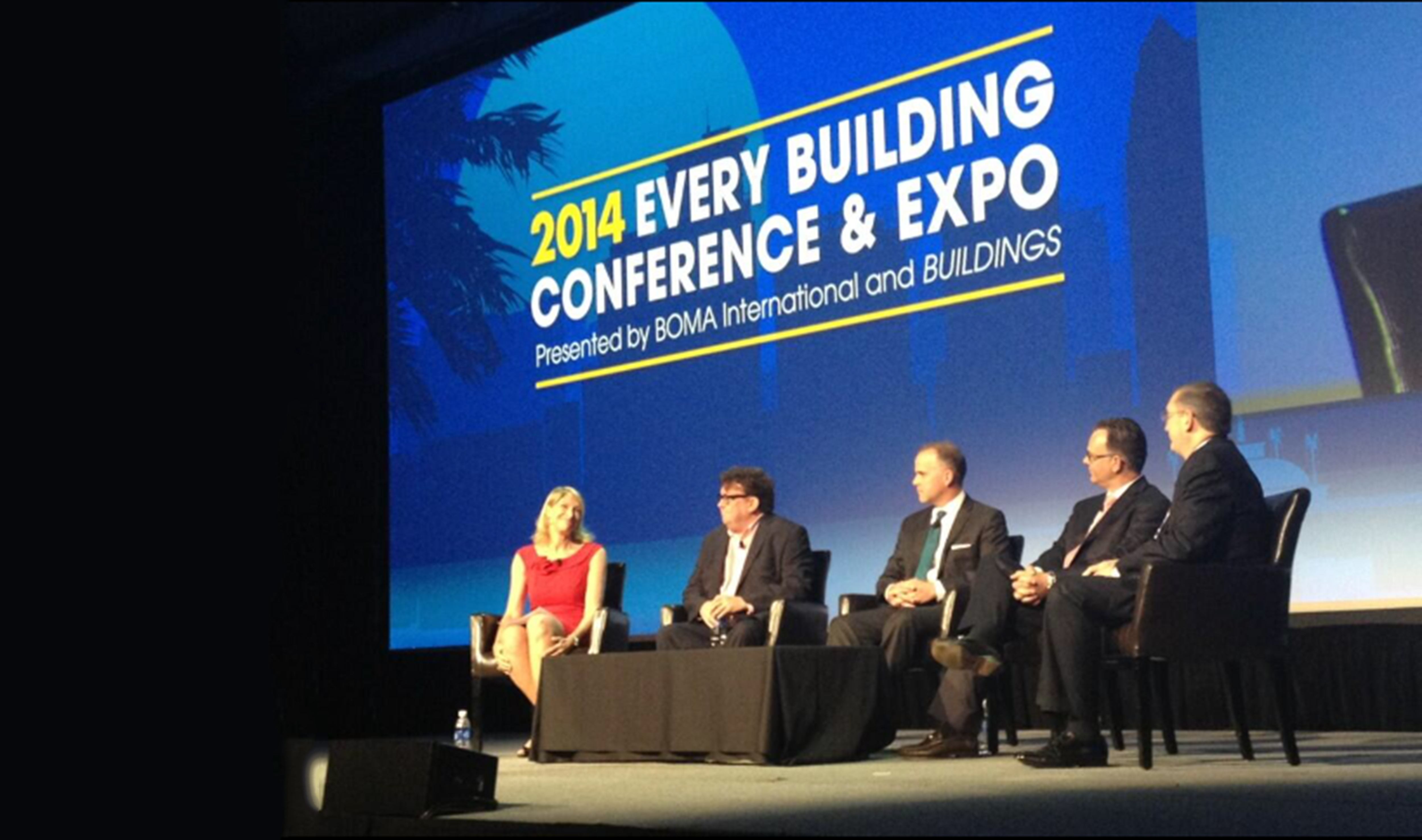 Tracy Brower speaking on a panel at 2014 Every Building Conference & Expo